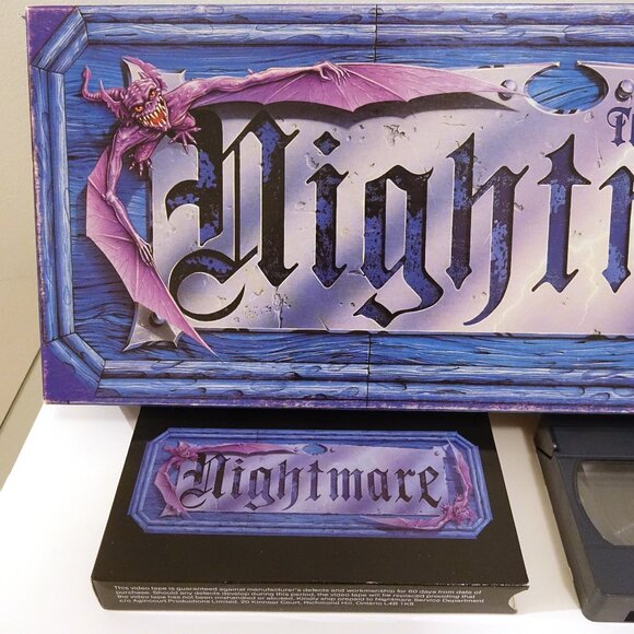 Vintage NIGHTMARE VHS Video Board Game 1990s Horror Near Complete Excellent - Picture 1 of 13